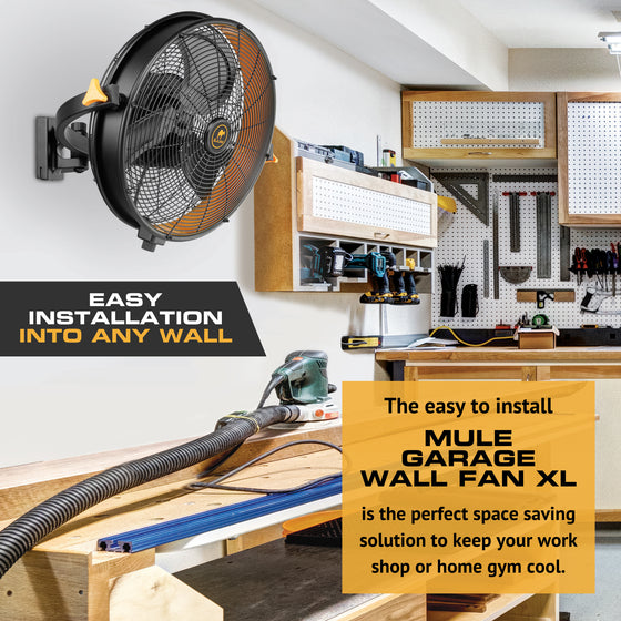 MULE Wet-Rated Garage Wall Fan XL with Remote