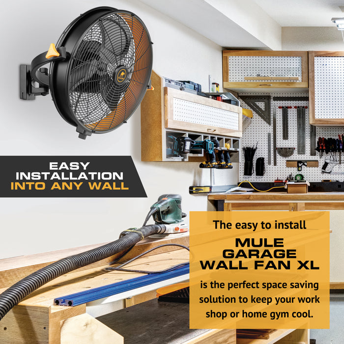 MULE Wet-Rated Garage Wall Fan XL with Remote