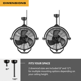 MULE Outdoor Wet-Rated Fan XL