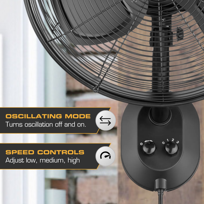 MULE KWIK INSTALL Wet Rated Oscillating Fan