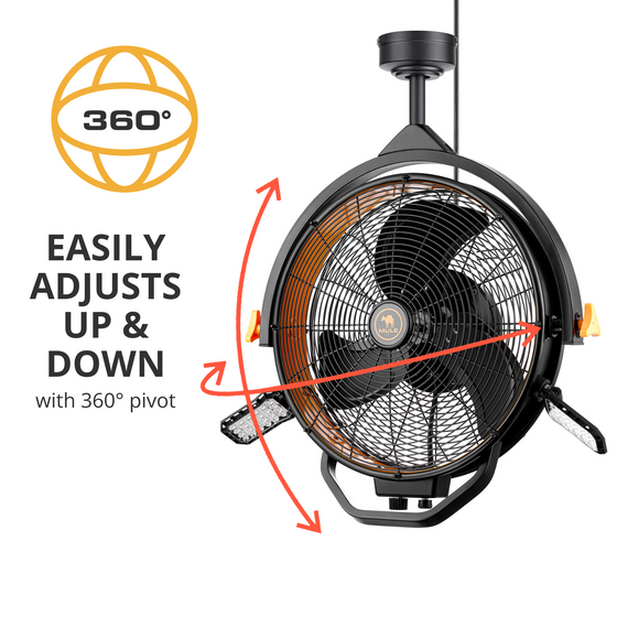 Garage Fan XL with Work Lights