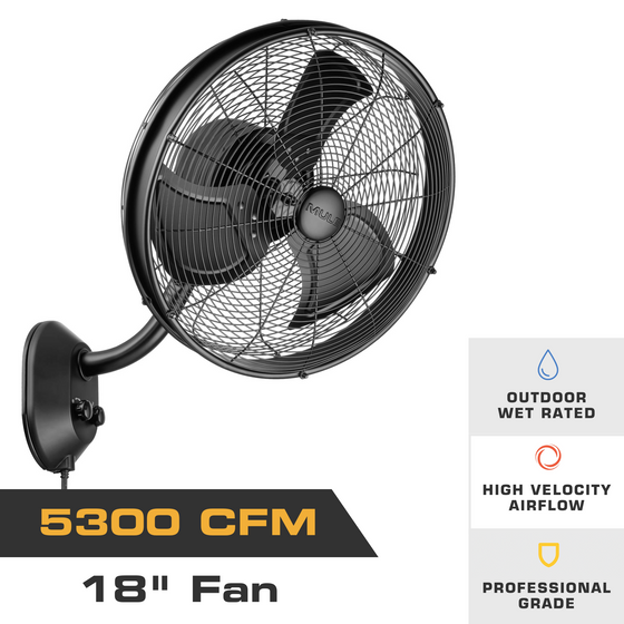 MULE KWIK INSTALL Wet Rated Oscillating Fan